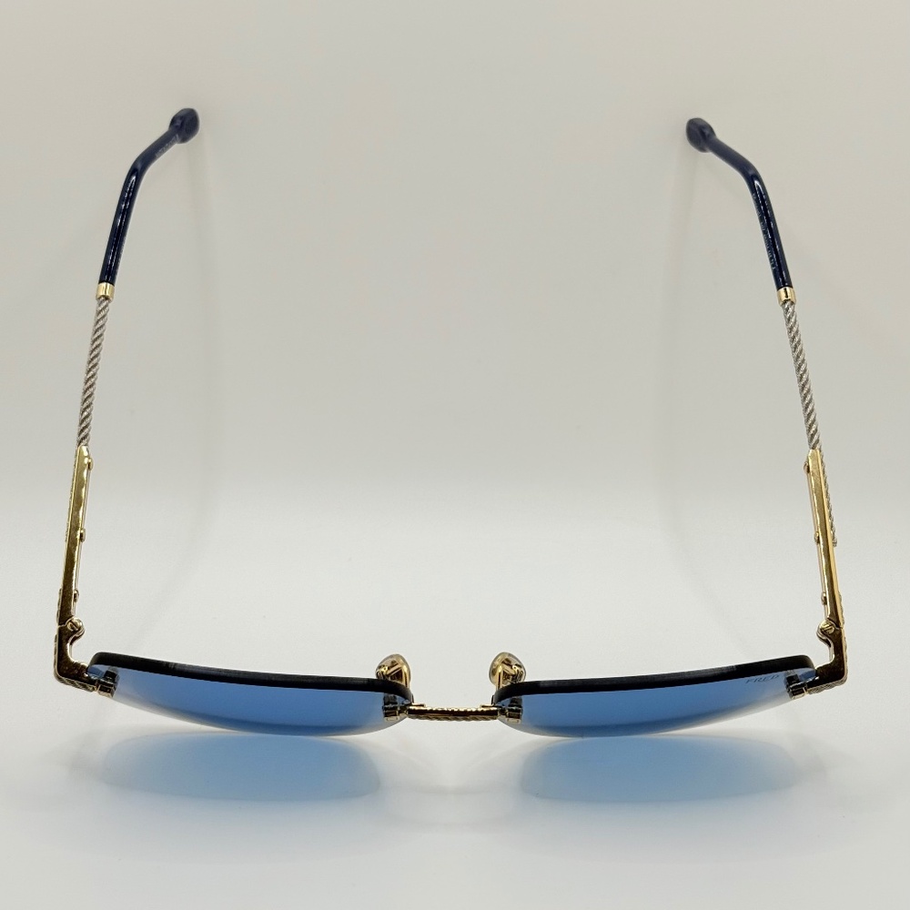 FRED FG40049U 30V Shiny Gold/Blue Sunglasses 60-14-145 NEW (Replacement Box) - Picture 9 of 16
